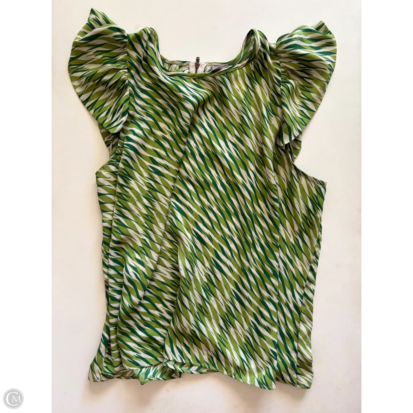 Blouse Short Sleeve By Worthington In Green, Size: Xl