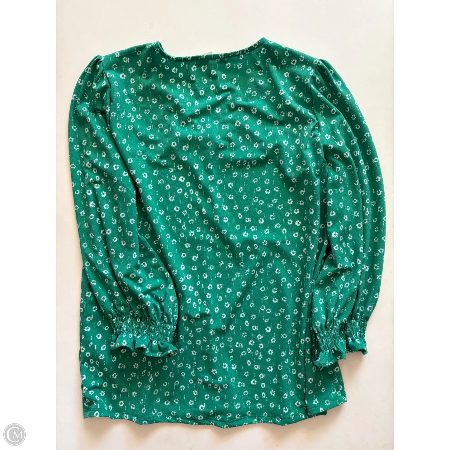 Blouse Long Sleeve By Adrianna Papell In Green, Size: M