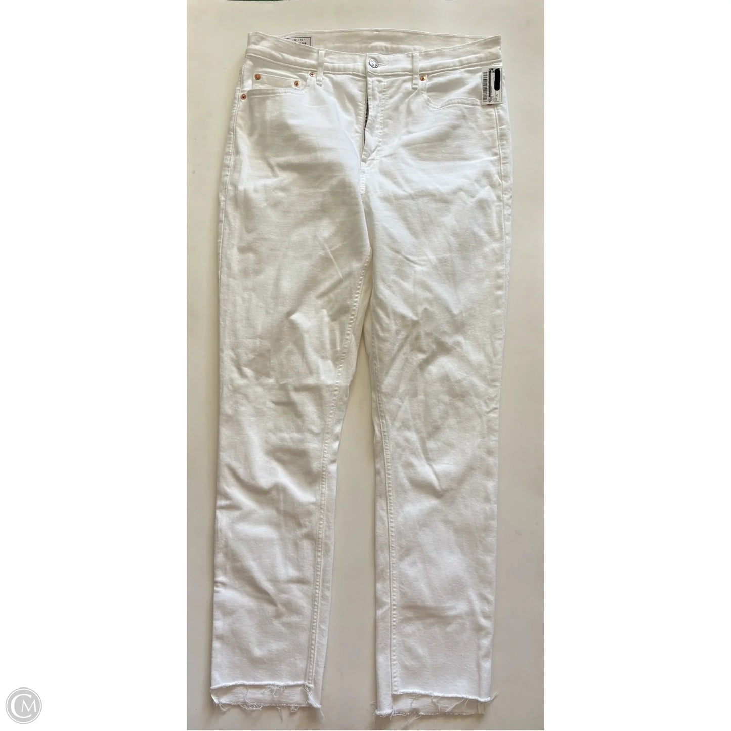 Jeans Straight By Gap In White, Size: 14l