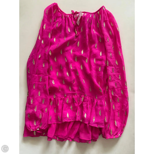 Blouse Designer By Lilly Pulitzer In Pink, Size: L