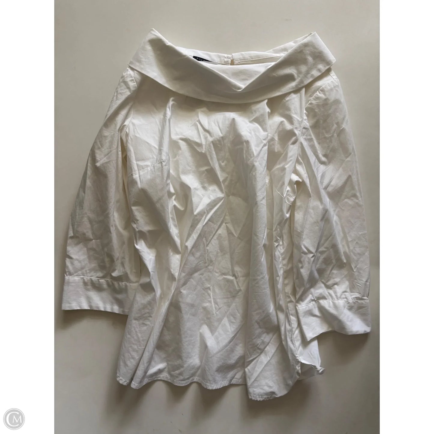 Top Long Sleeve By Talbots In Cream, Size: Mp