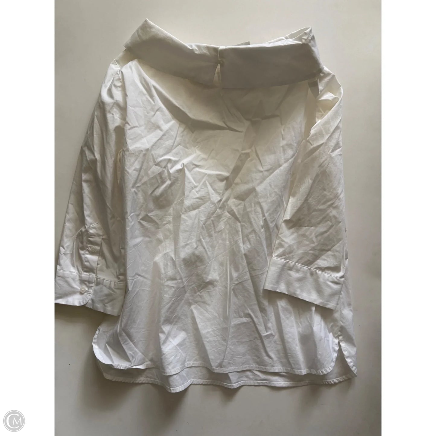 Top Long Sleeve By Talbots In Cream, Size: Mp