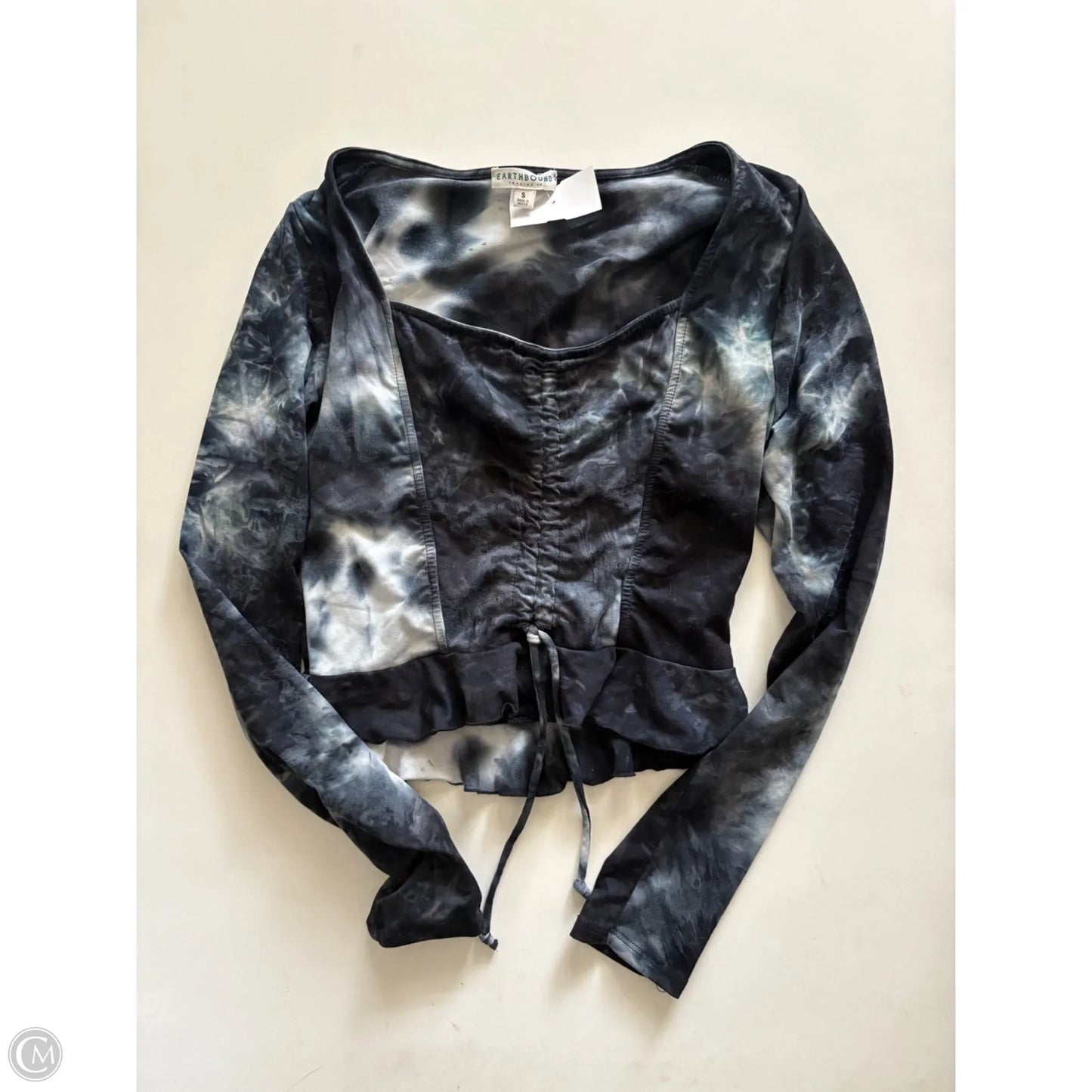 Top Long Sleeve By Earthbound In Black, Size: S