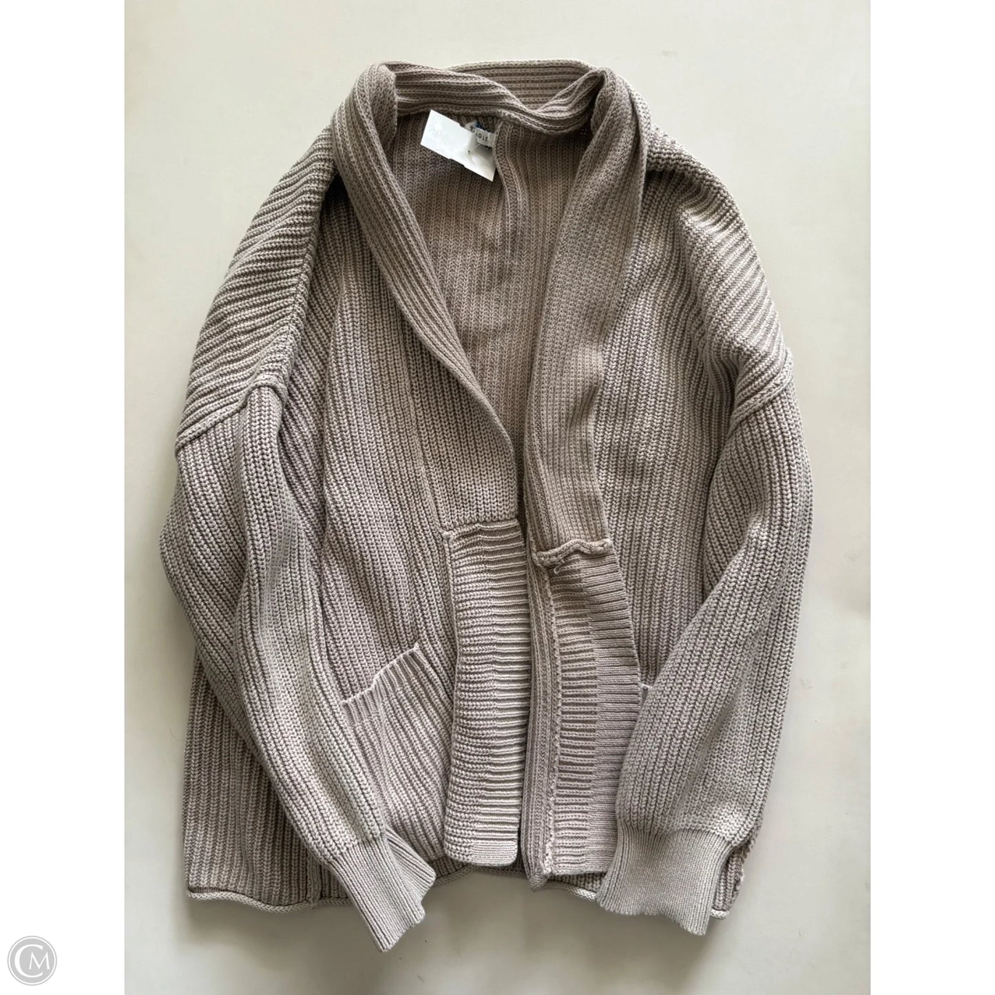Sweater Cardigan By American Eagle In Taupe, Size: L