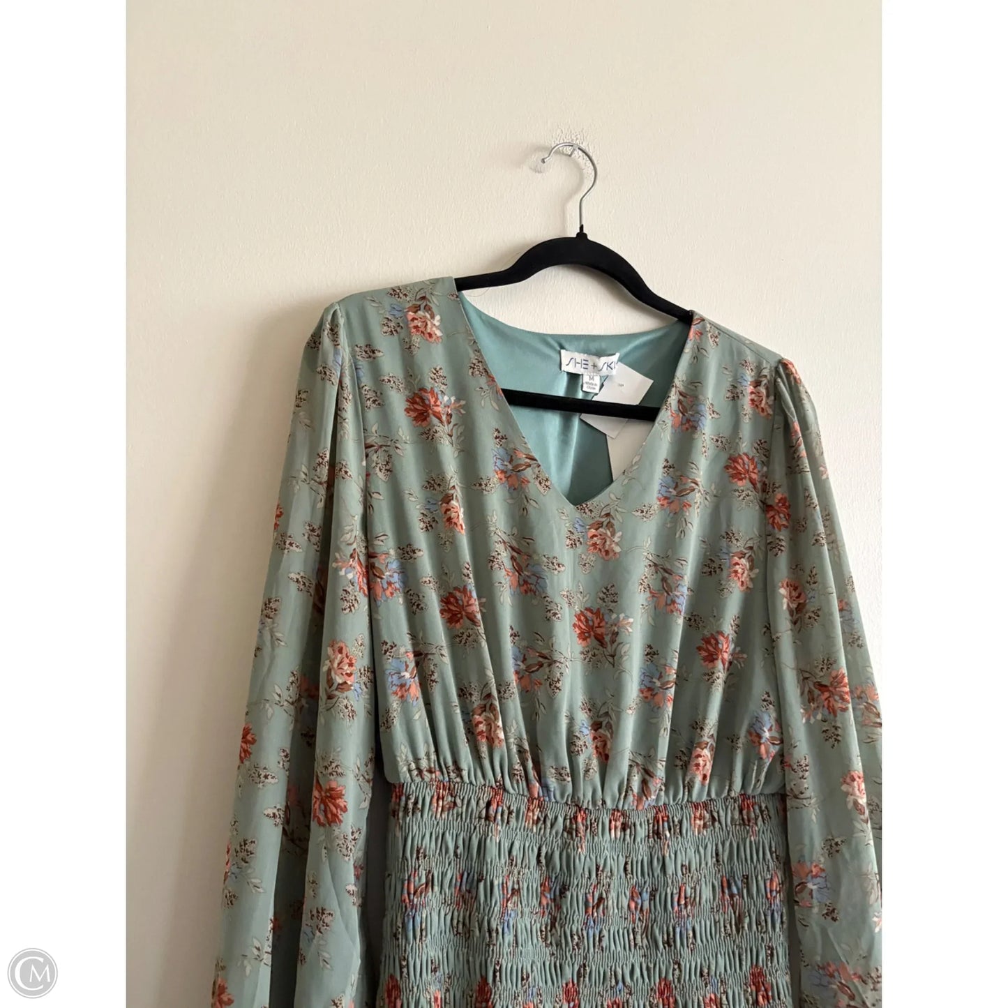 Dress Casual Midi By She + Sky In Green, Size: M