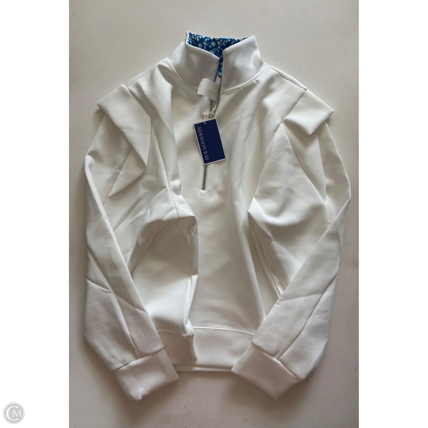 Athletic Jacket By Addison Bay In White, Size: Xl