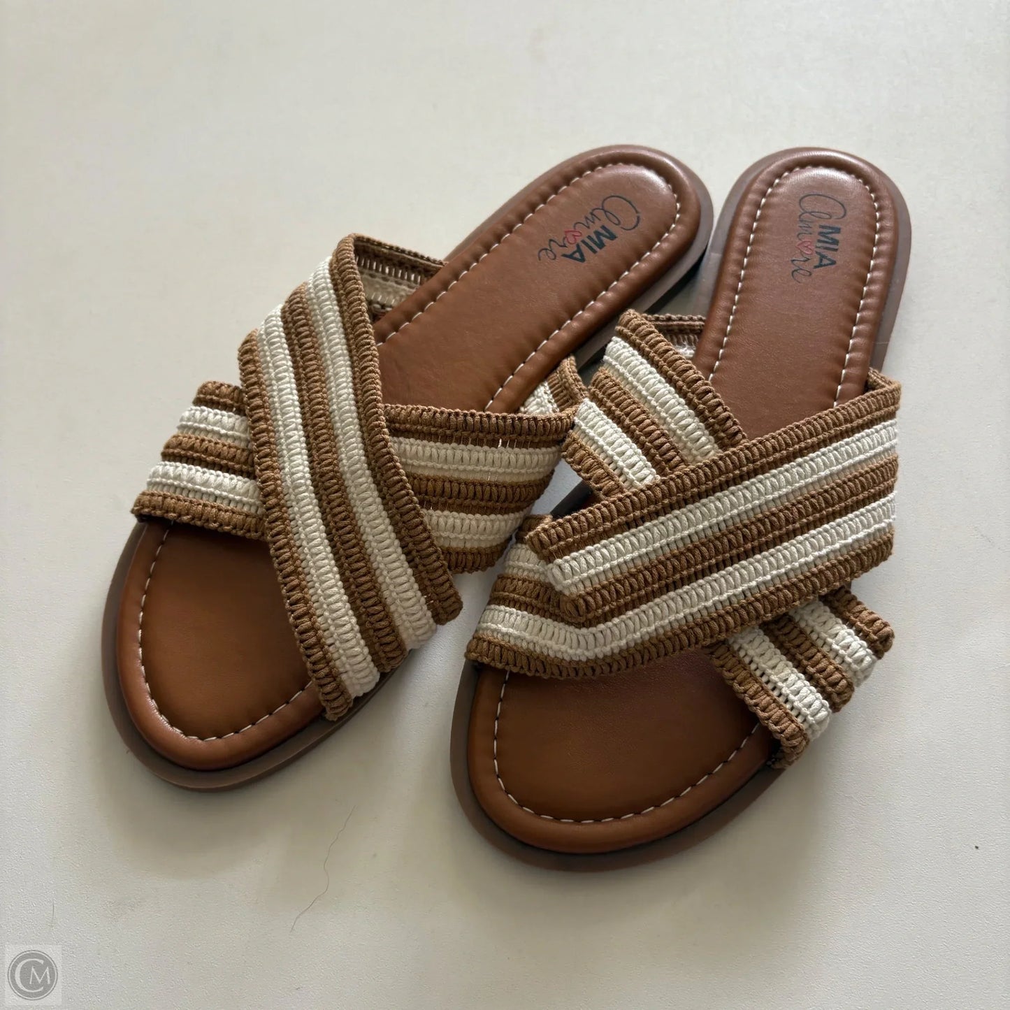 Sandals Flats By Mia In Brown, Size: 9
