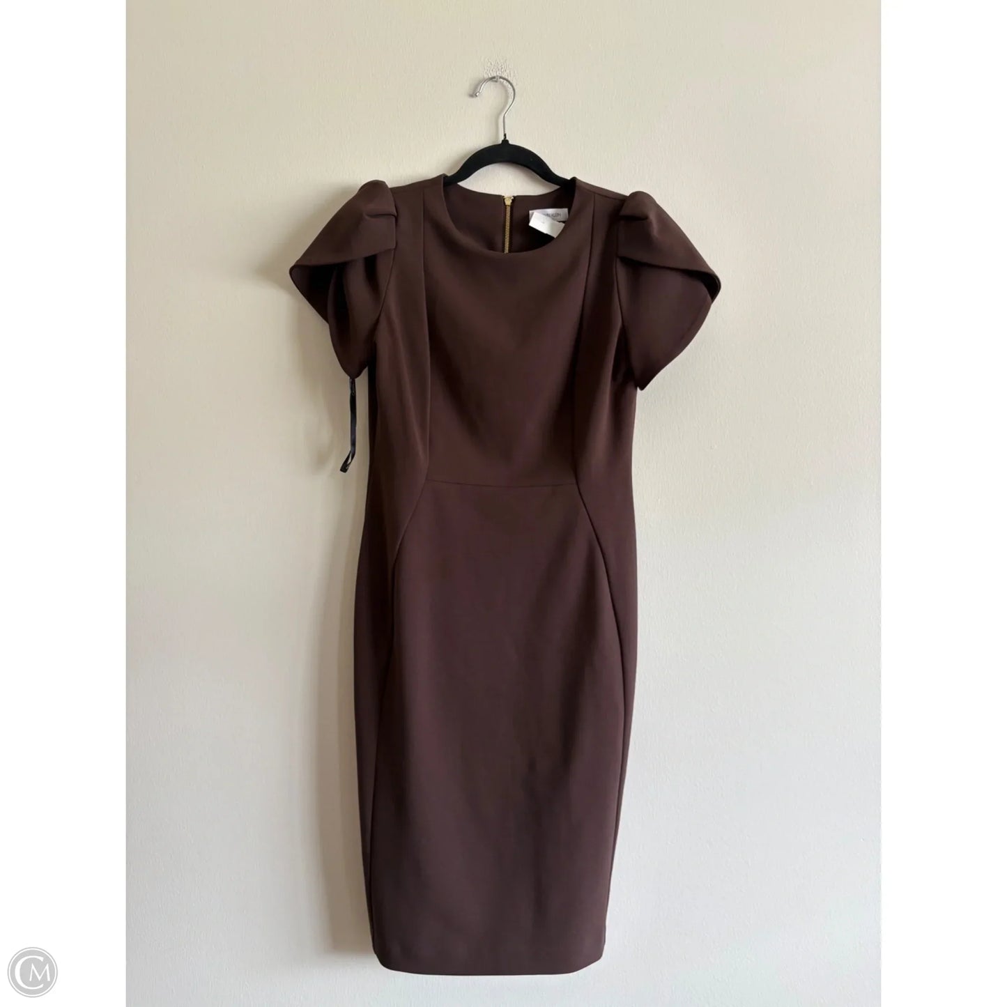 Dress Work By Calvin Klein In Brown, Size: 6