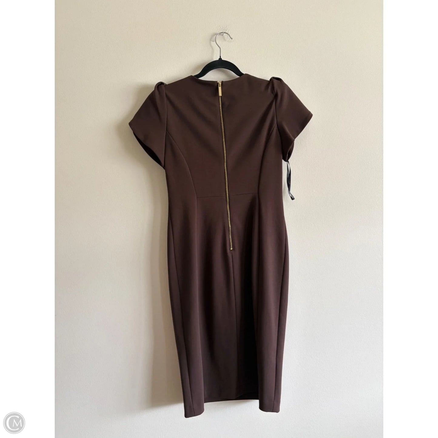 Dress Work By Calvin Klein In Brown, Size: 6