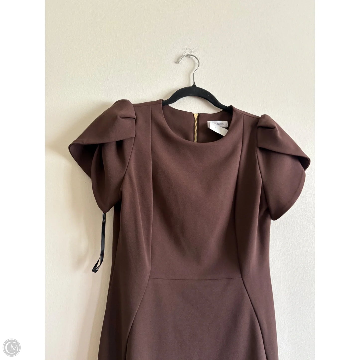 Dress Work By Calvin Klein In Brown, Size: 6