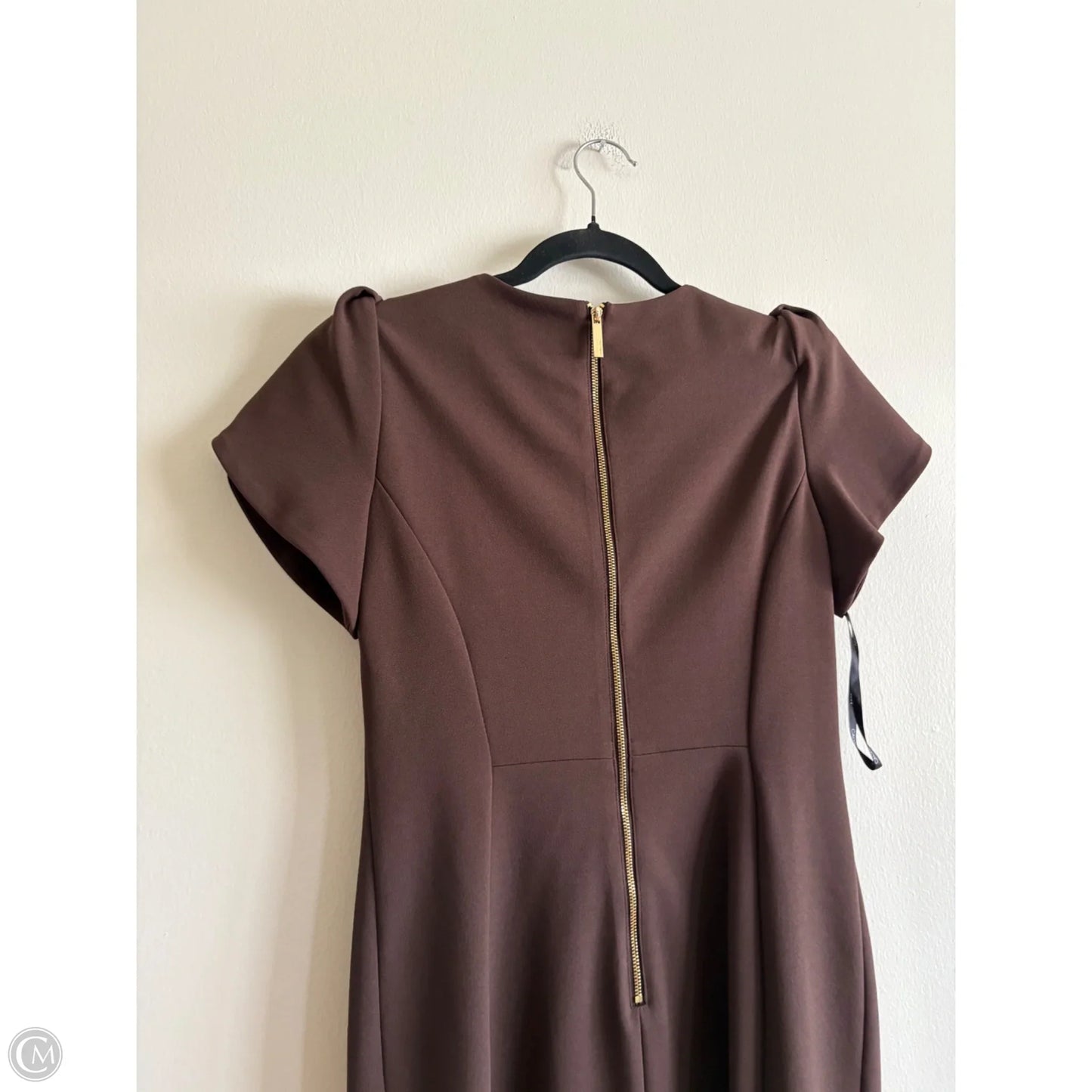 Dress Work By Calvin Klein In Brown, Size: 6