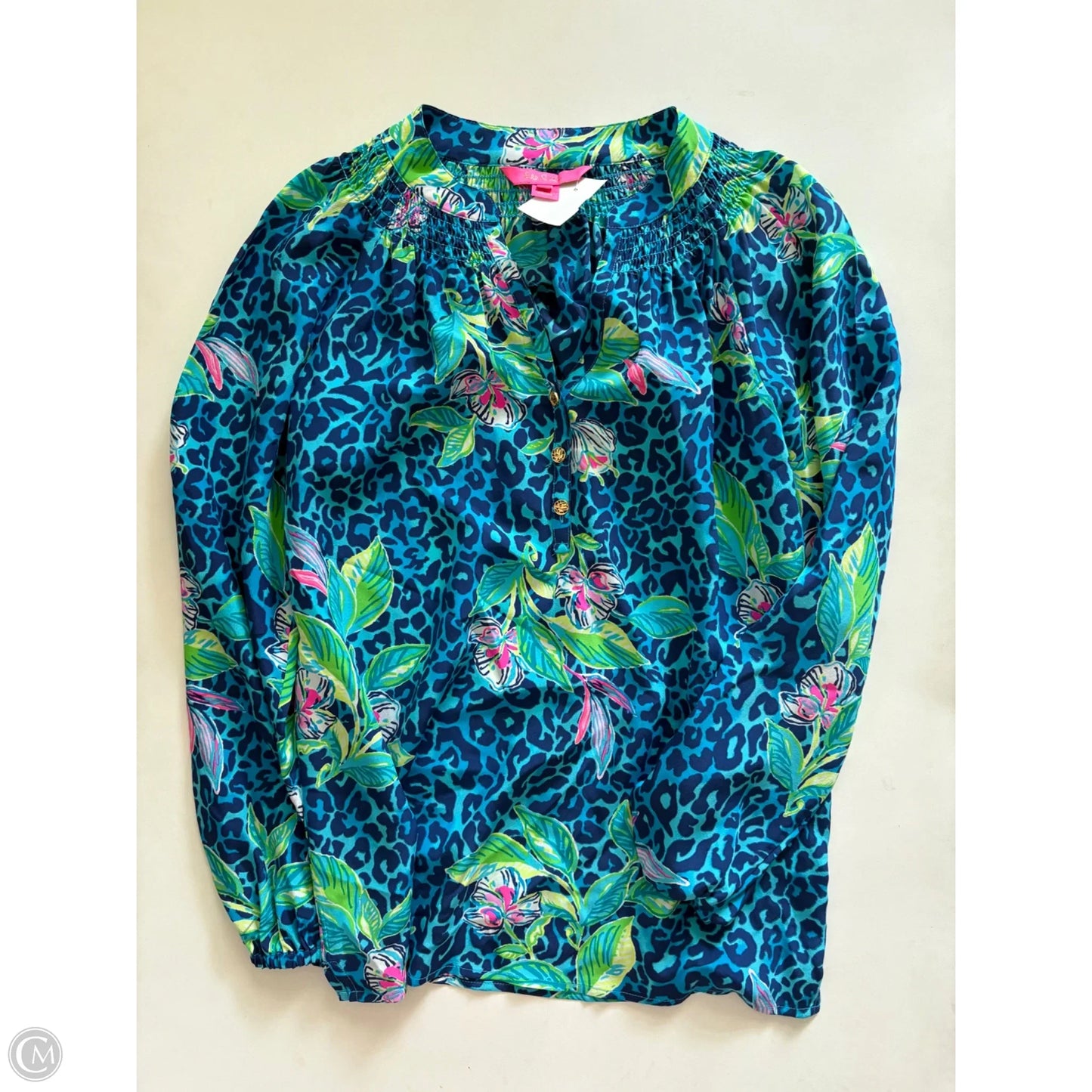 Blouse Designer By Lilly Pulitzer In Blue, Size: Xs