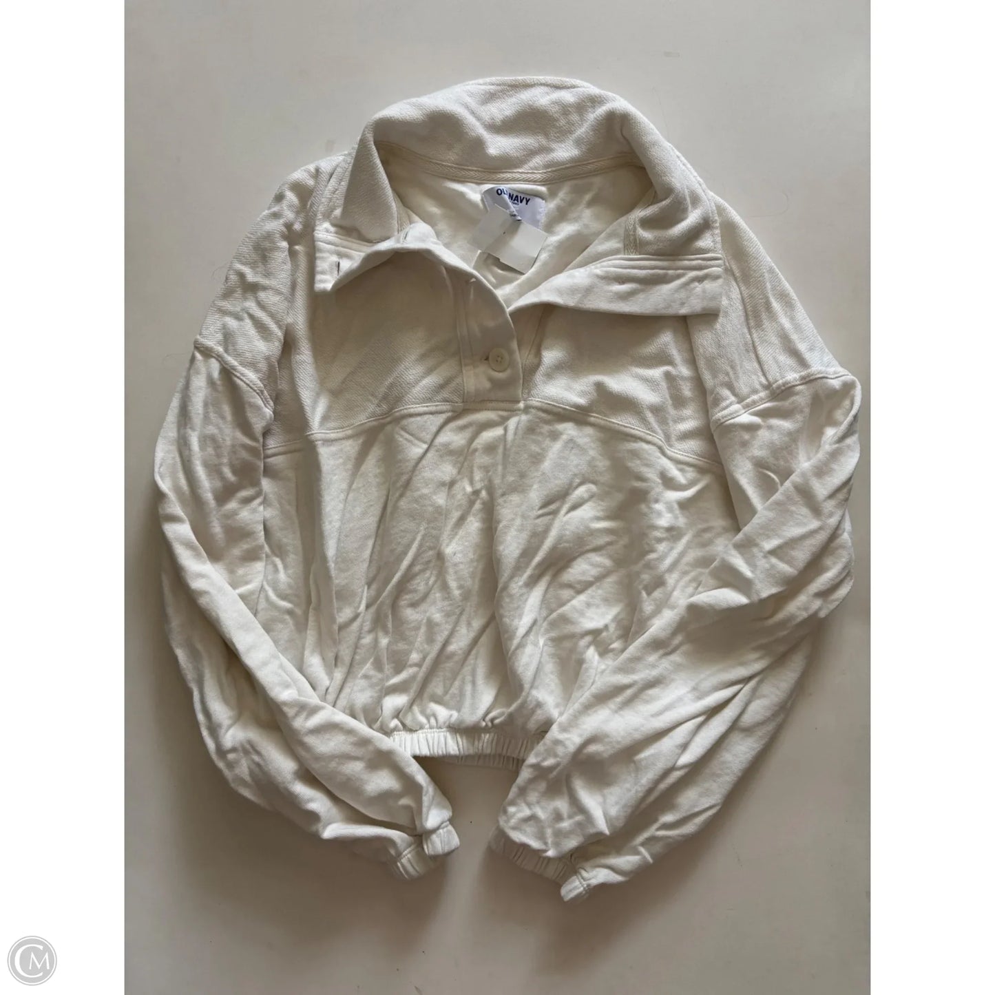 Sweatshirt Collar By Old Navy In White, Size: S
