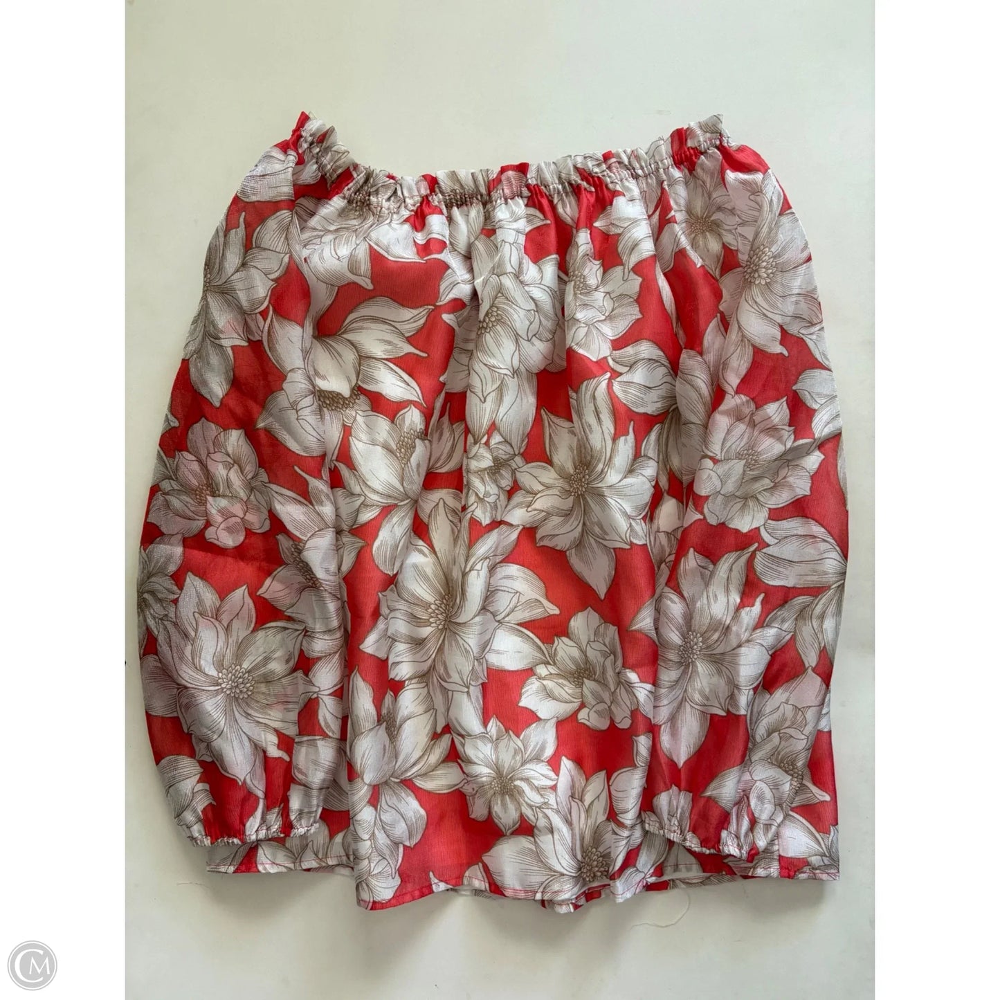 Blouse Long Sleeve By Anne Klein In Orange, Size: L