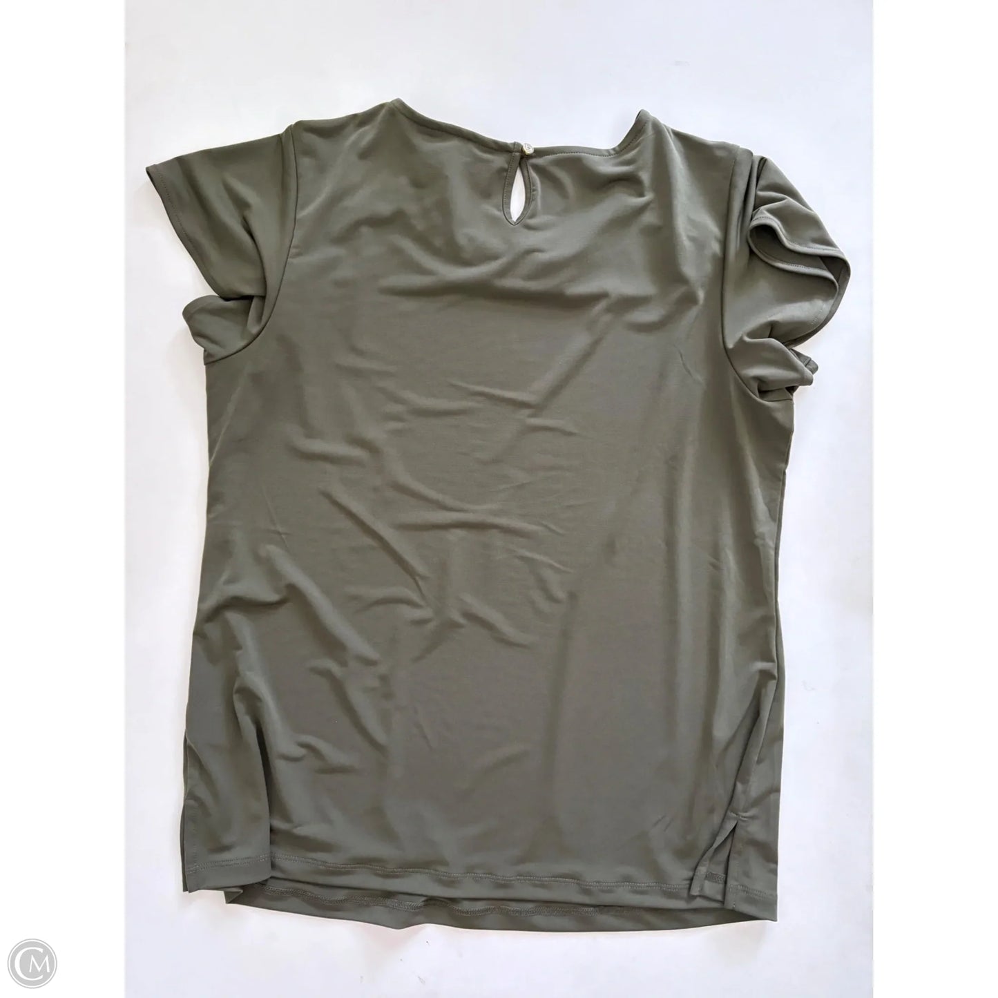 Top Short Sleeve By Liz Claiborne In Green, Size: M