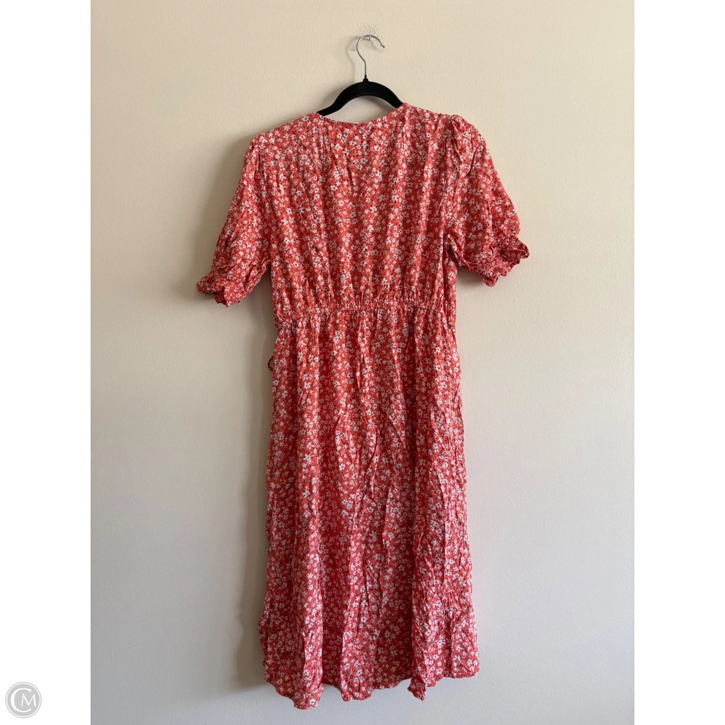 Dress Casual Midi By Time And Tru In Orange, Size: L