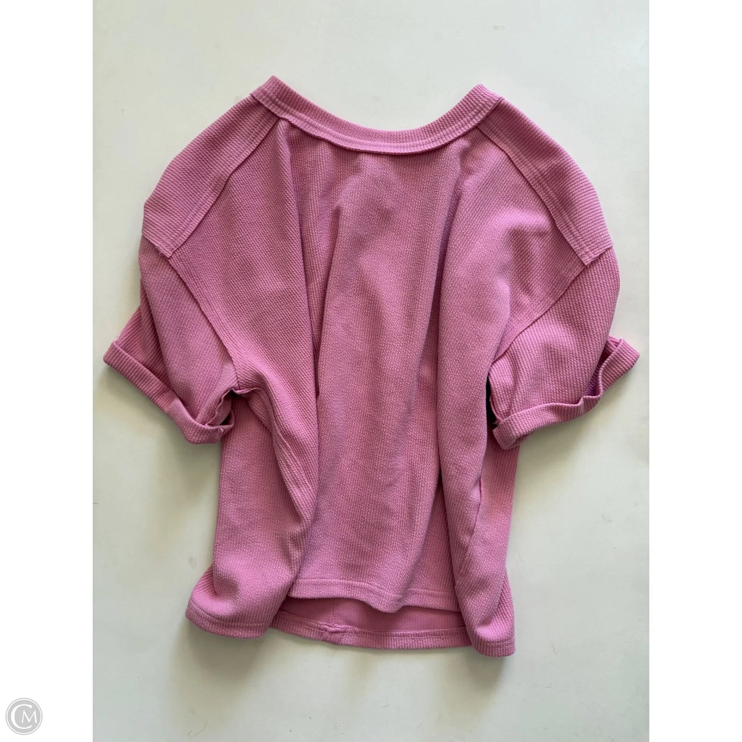 Top Short Sleeve By Blu Pepper In Pink, Size: S