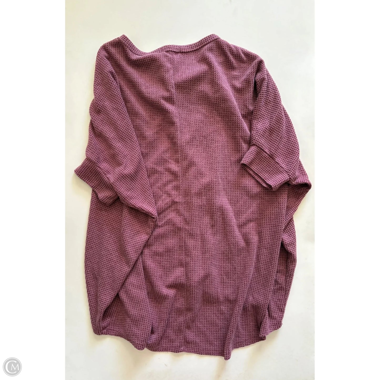 Top Long Sleeve By Andree By Unit In Maroon, Size: S