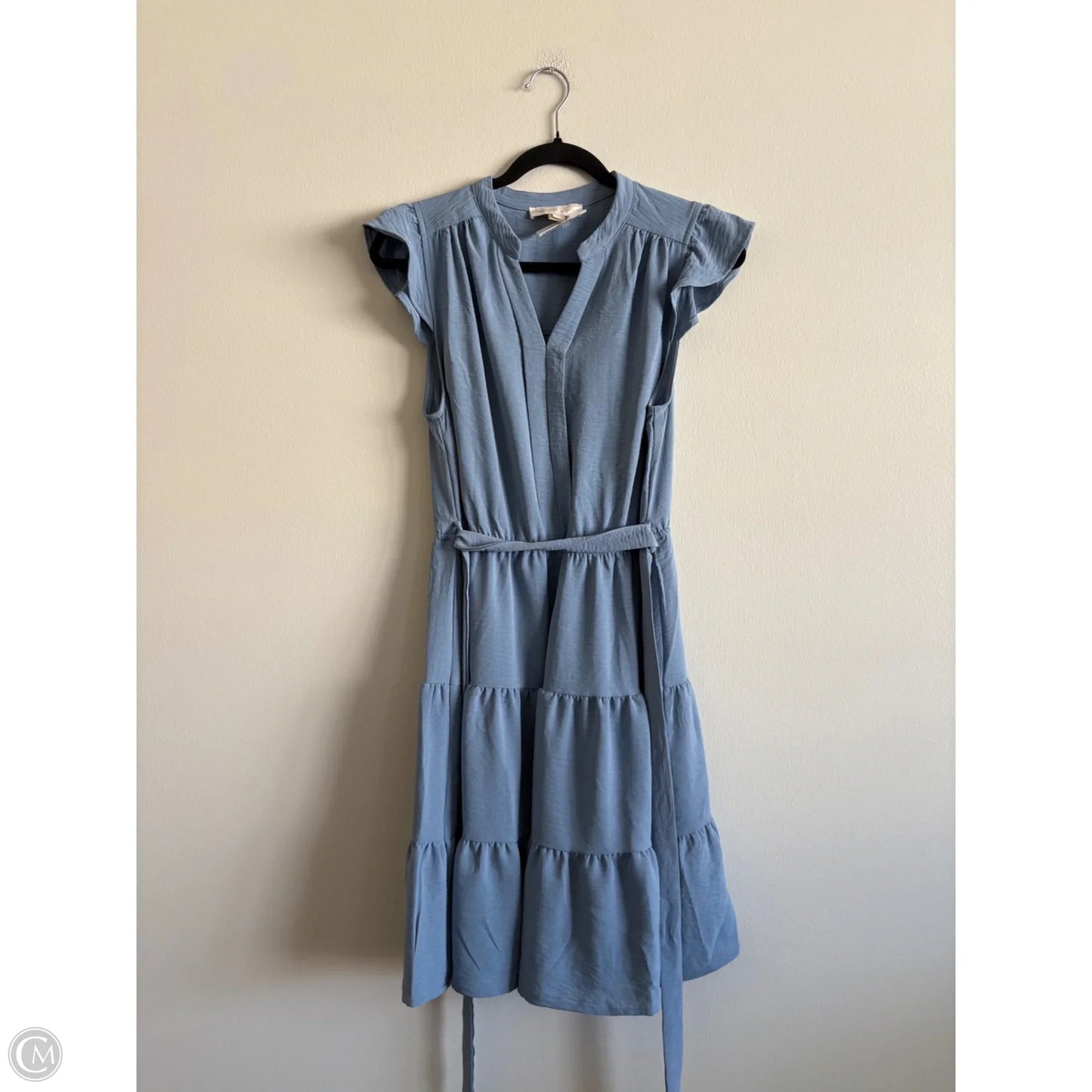 Dress Casual Midi By Monteau In Blue, Size: L