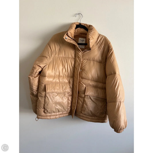 Jacket Puffer & Quilted By Abercrombie And Fitch In Tan, Size: S