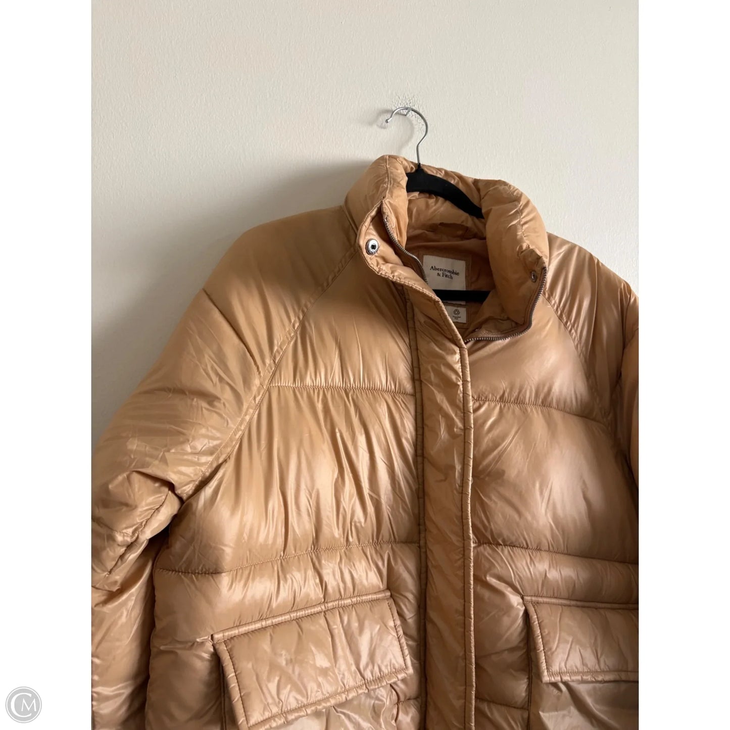 Jacket Puffer & Quilted By Abercrombie And Fitch In Tan, Size: S