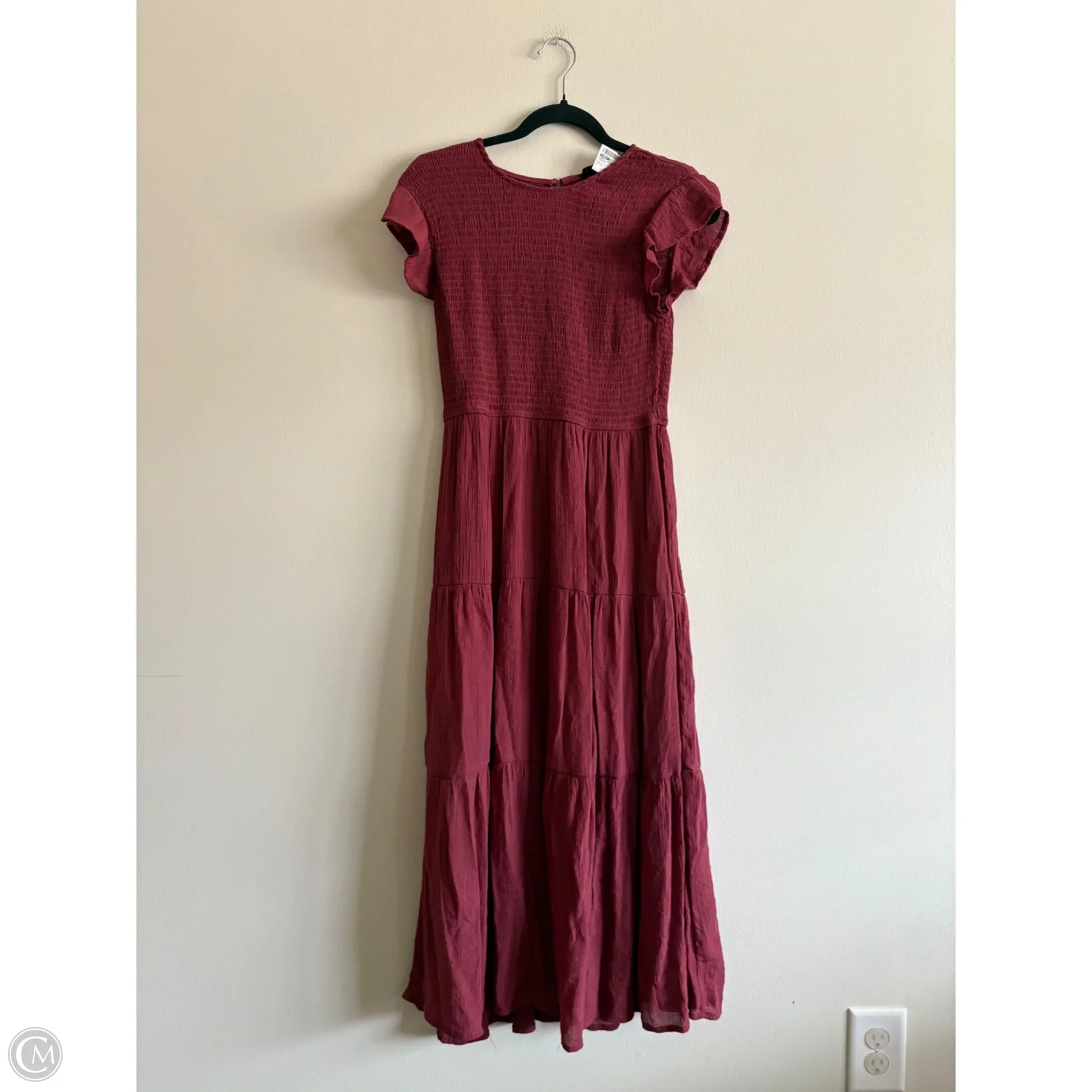 Dress Casual Maxi By Sweet Wanderer In Maroon, Size: L