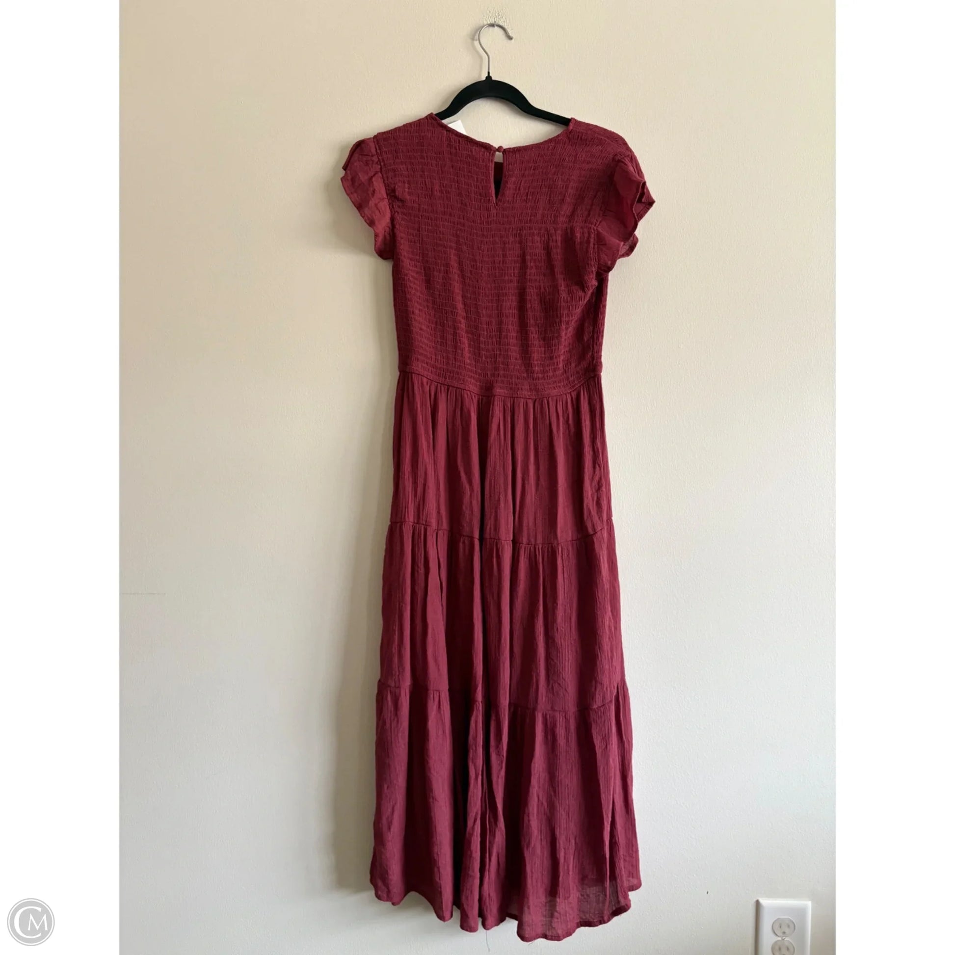 Dress Casual Maxi By Sweet Wanderer In Maroon, Size: L