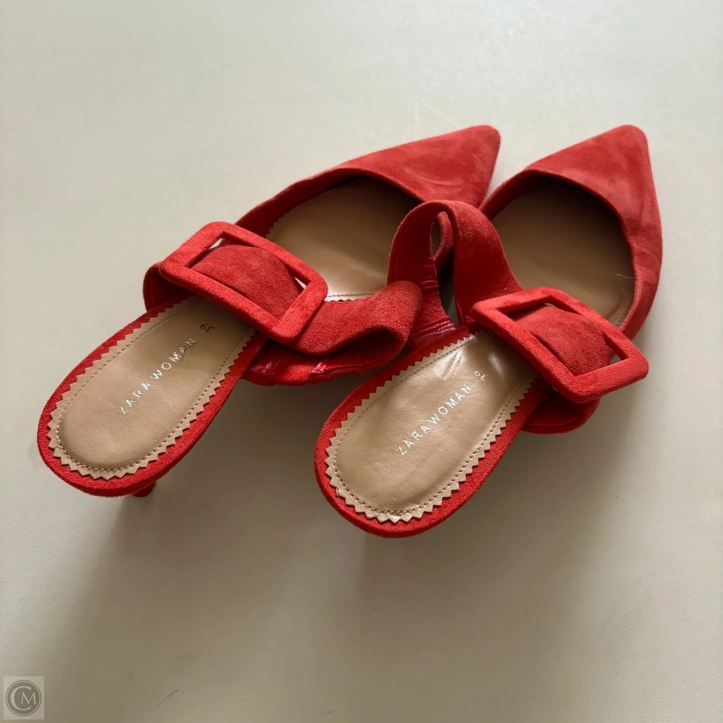Shoes Heels Kitten By Zara In Orange, Size: 8.5