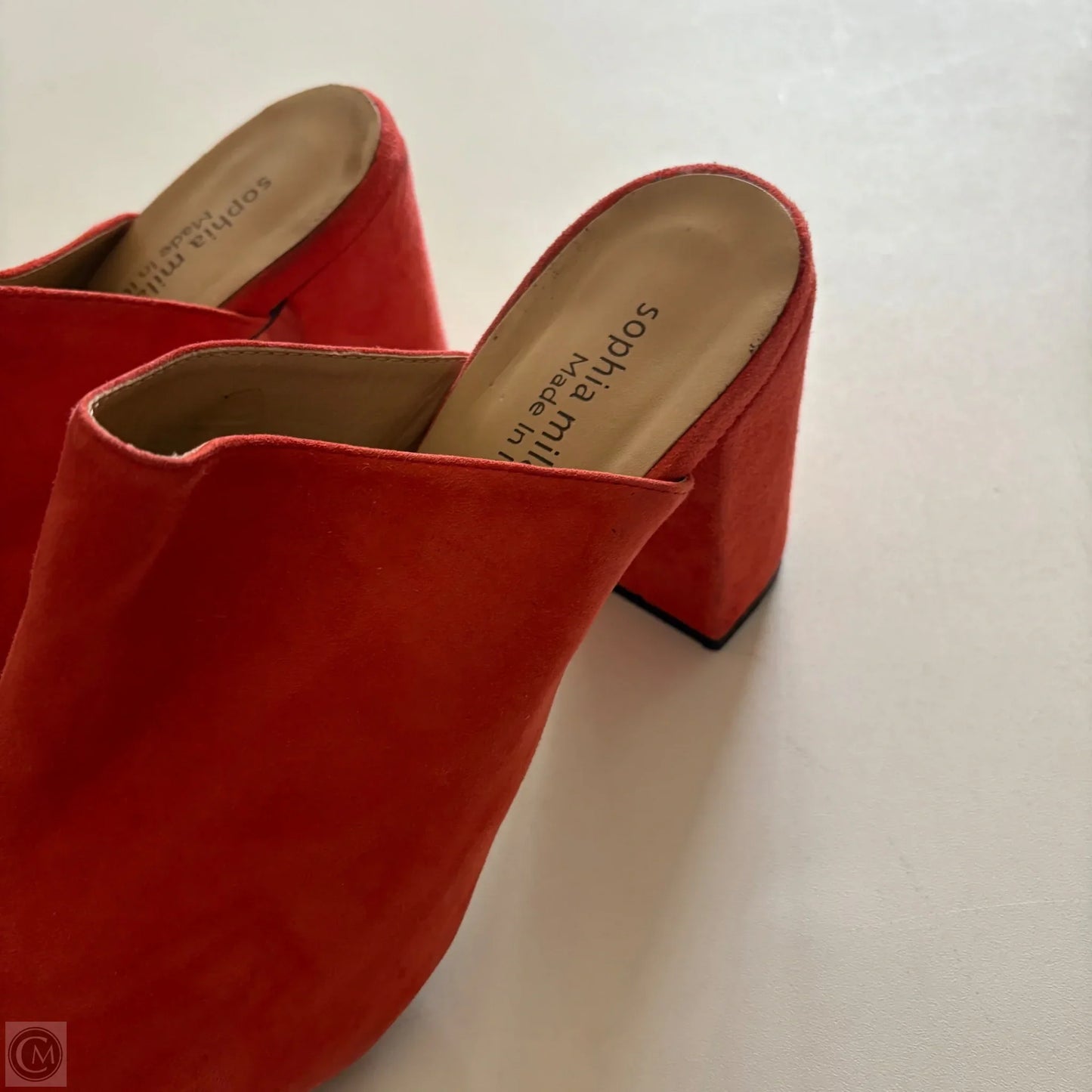 Shoes Heels Block By sophia milano In Orange, Size: 8.5