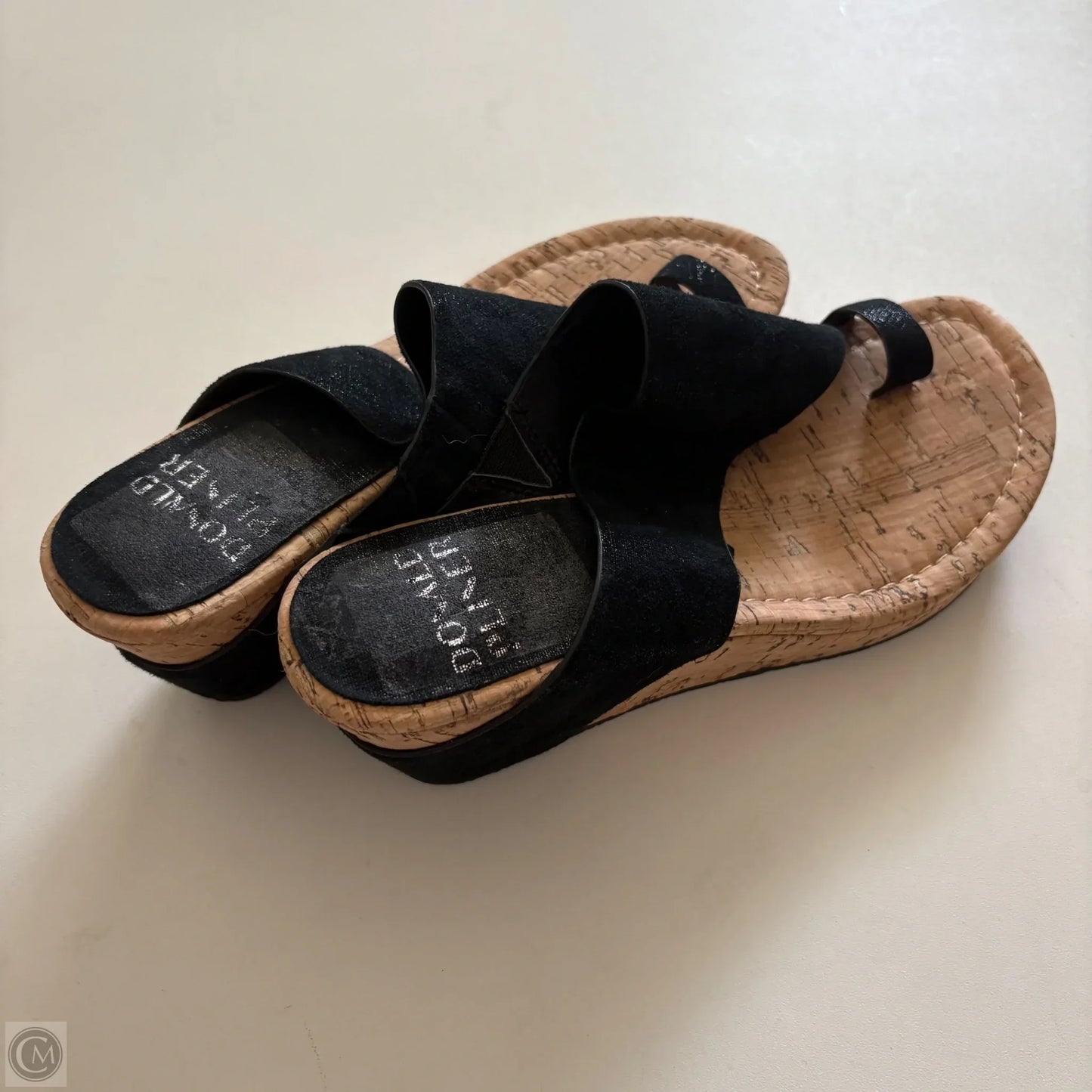 Sandals Heels Wedge By Donald Pliner In Black, Size: 8