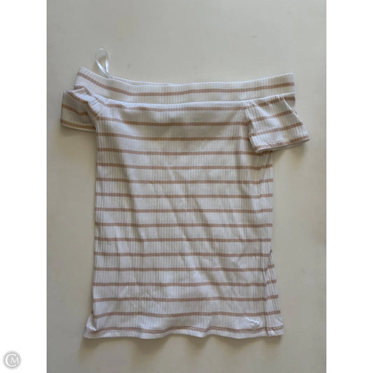 Top Short Sleeve By Loft In Striped Pattern, Size: M