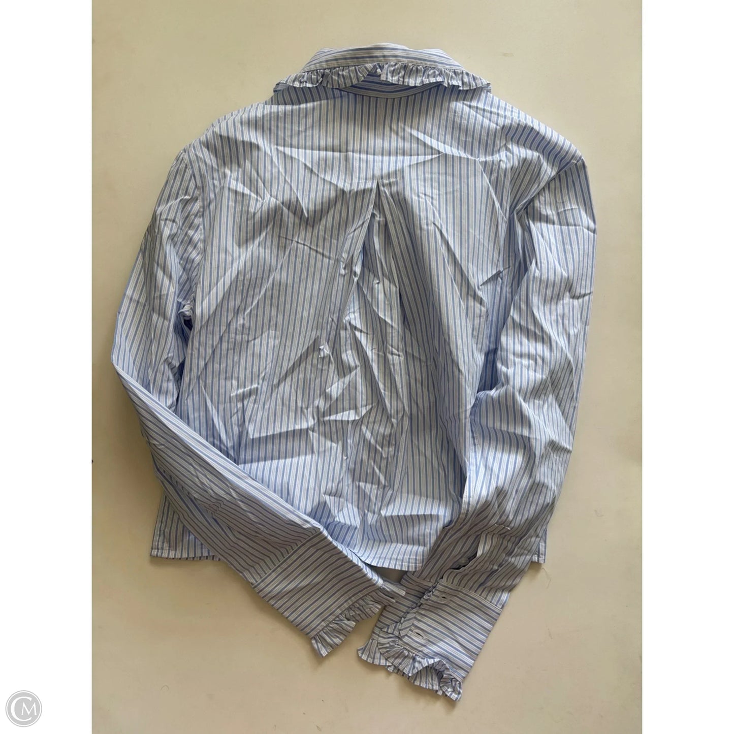 Top Long Sleeve By Wayf In Striped Pattern, Size: S