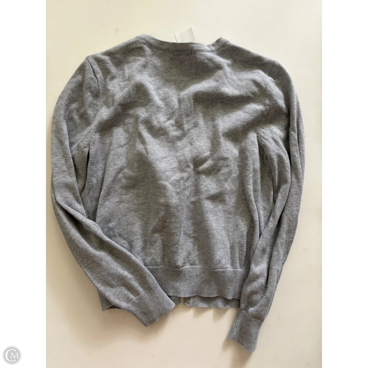 Sweater Cardigan By H&m In Grey, Size: M