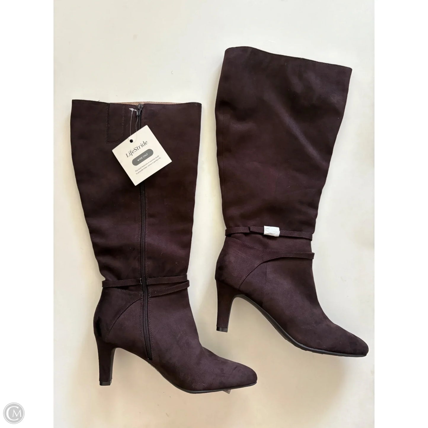 Boots Ankle Heels By Life Stride In Brown, Size: 11