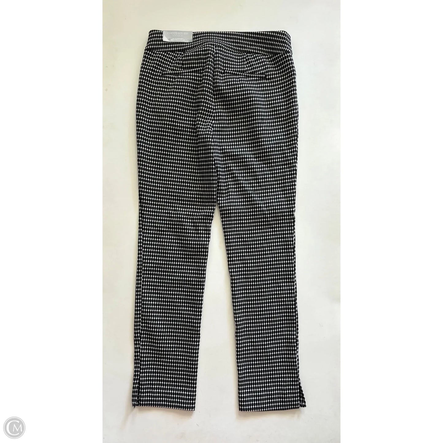 Pants Dress By Chicos In Black & White, Size: 2