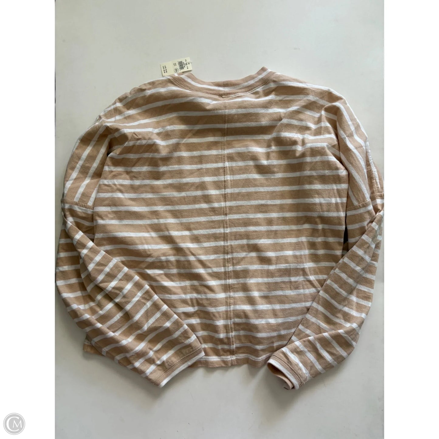 Top Long Sleeve By Aerie In Striped Pattern, Size: S