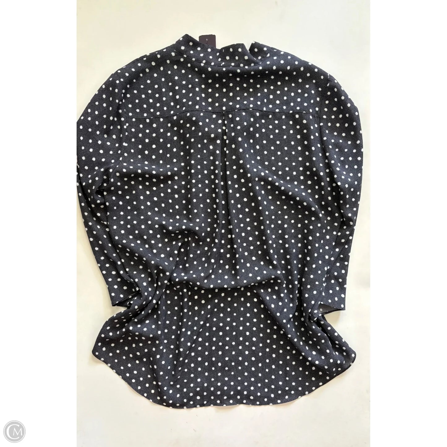 Blouse Long Sleeve By Not Your Daughters Jeans In Polkadot Pattern, Size: L