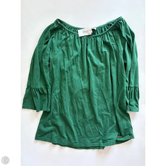 Top Long Sleeve By Michael By Michael Kors In Green, Size: M