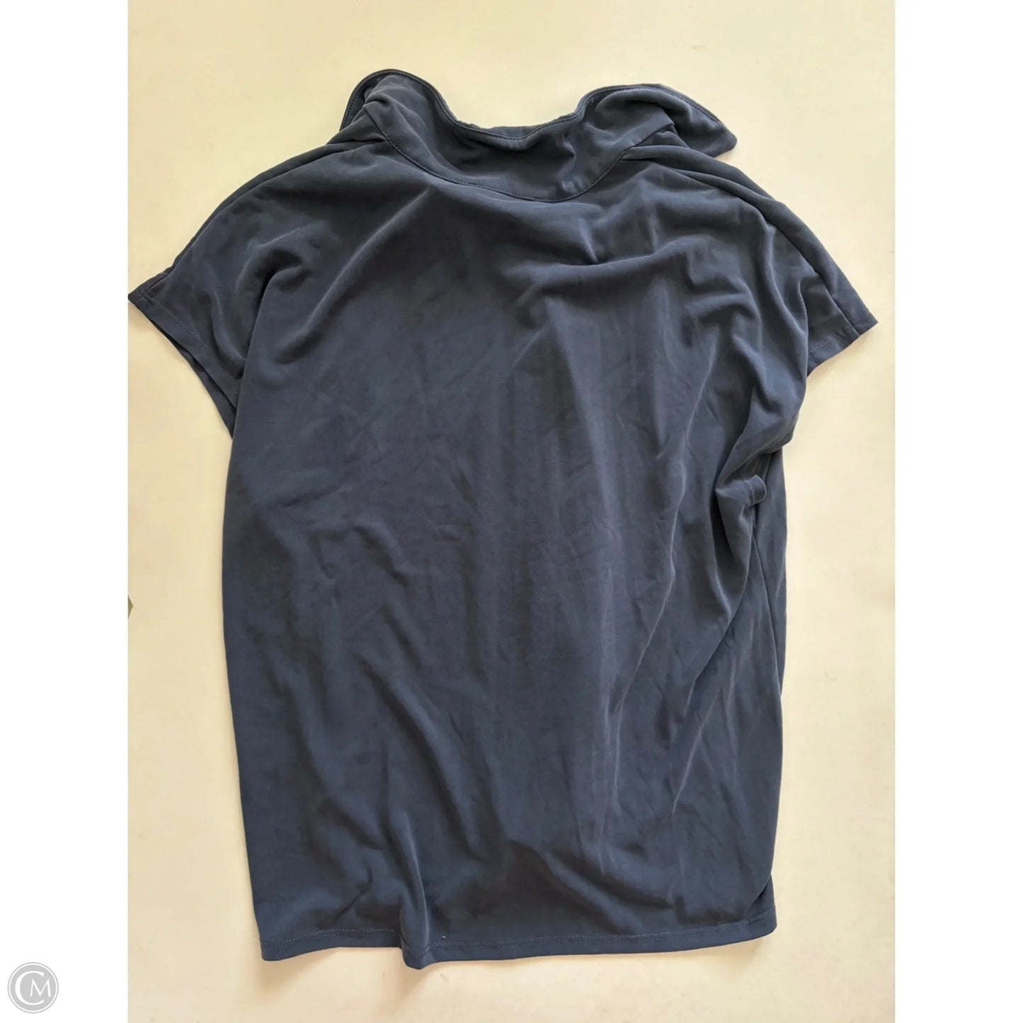 Blouse Short Sleeve By Green Envelope In Blue, Size: Xl
