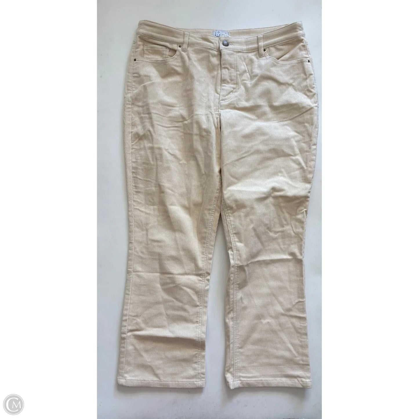 Pants Corduroy By Joan Rivers In Cream, Size: 14