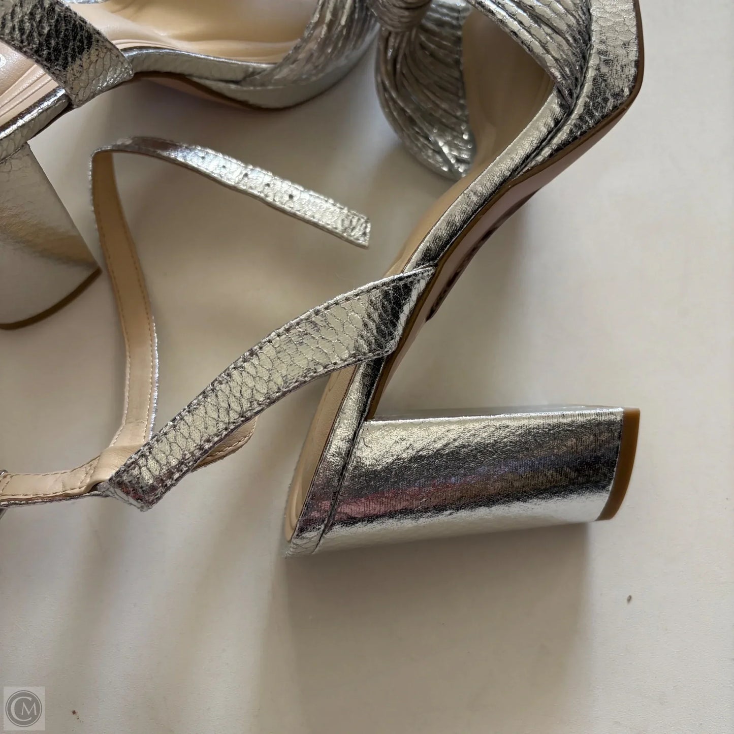 Shoes Heels Block By Jessica Simpson In Silver, Size: 8.5