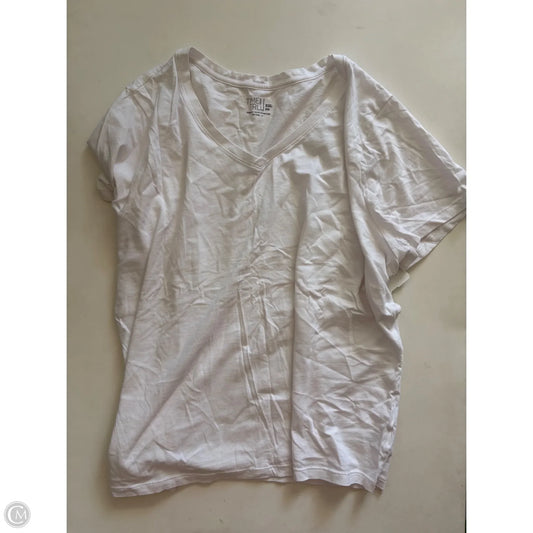 Top Short Sleeve By Time And Tru In White, Size: 2x