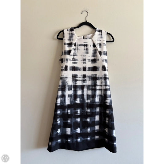 Dress Work By Calvin Klein In Black & Cream, Size: 10