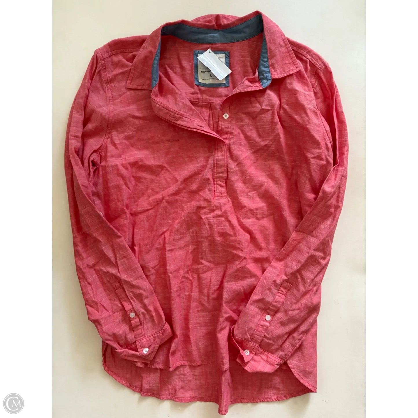 Top Long Sleeve By Sonoma In Red, Size: L
