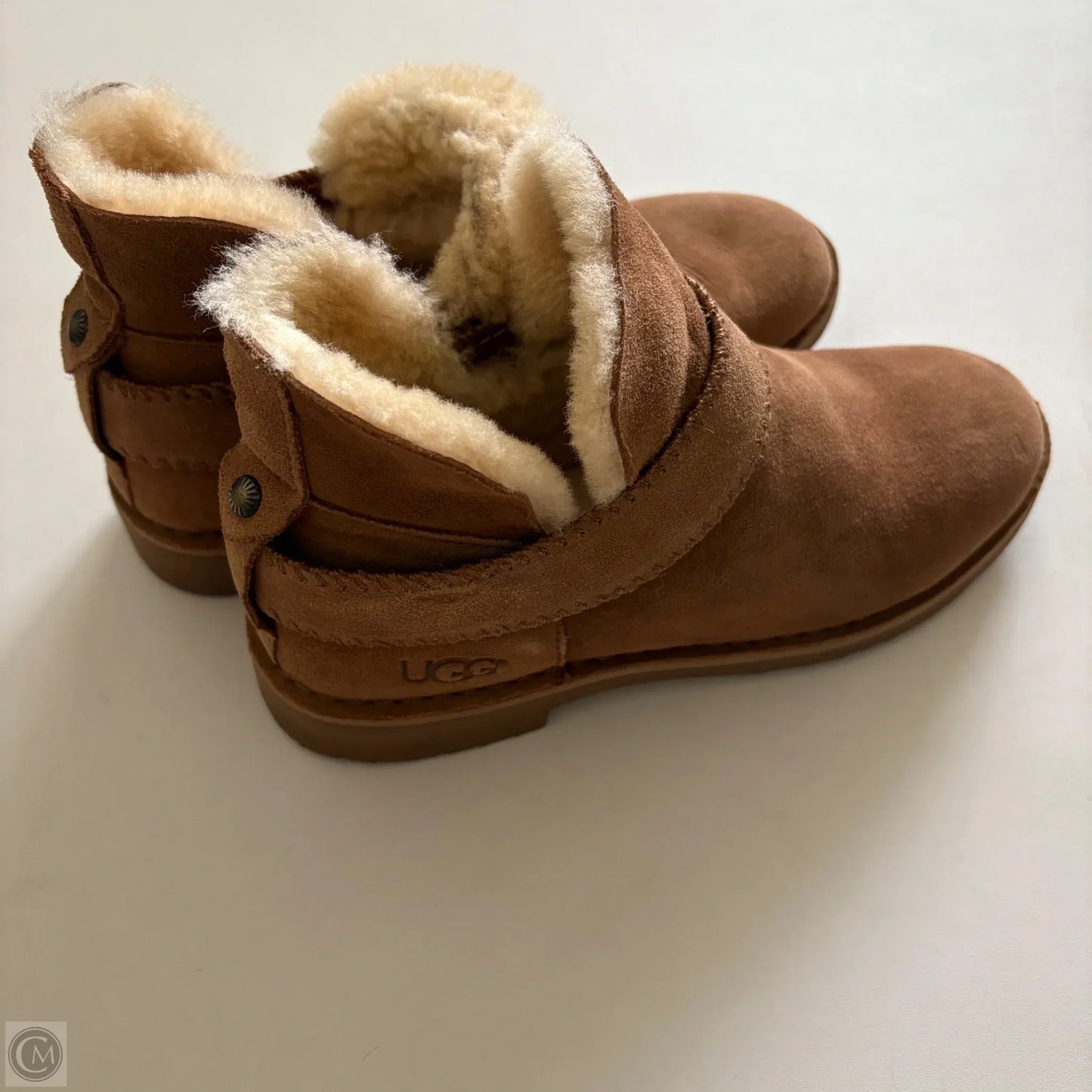 Boots Designer By Ugg In Brown, Size: 8