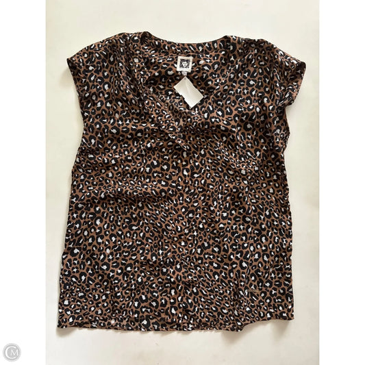 Blouse Sleeveless By Anne Klein In Animal Print, Size: S