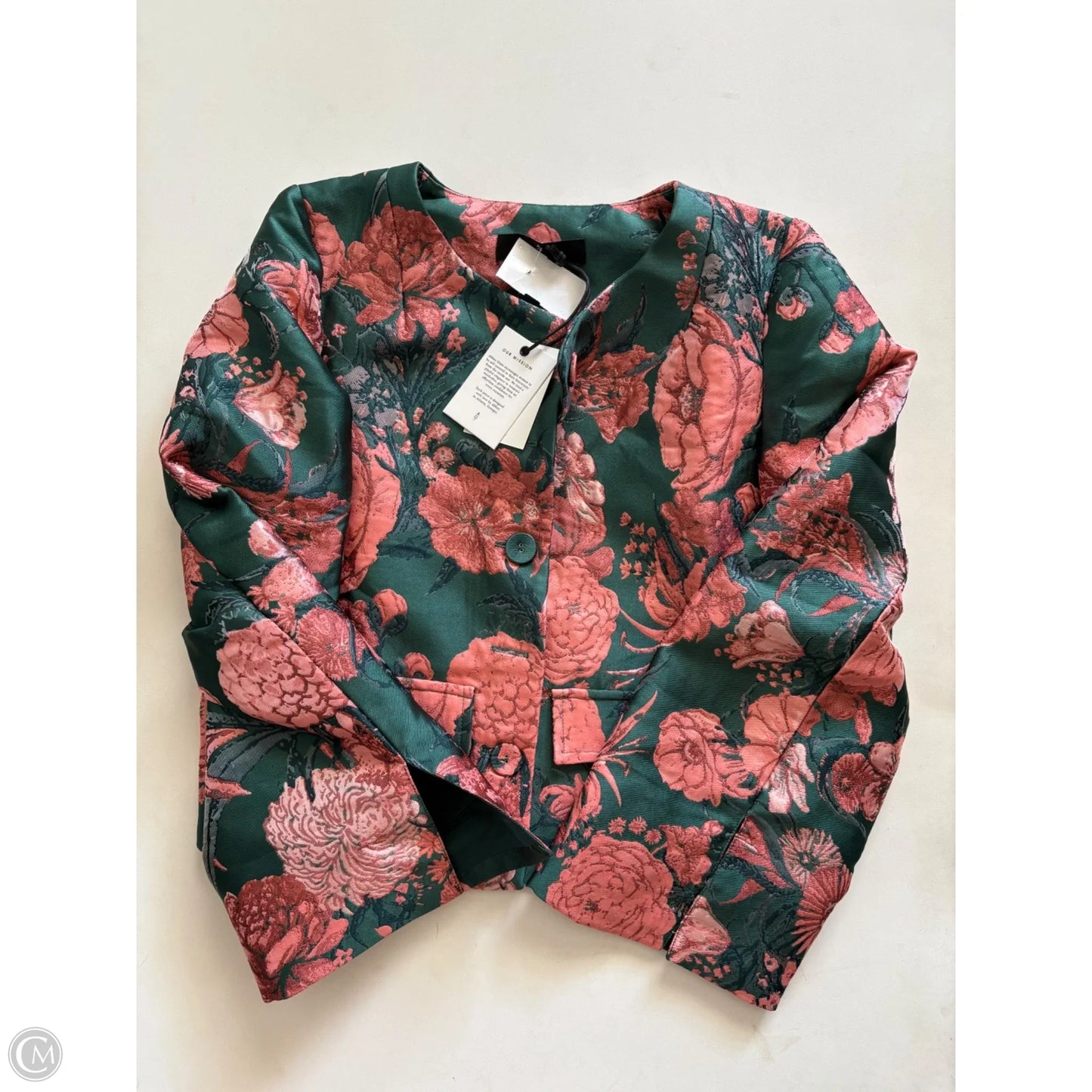 Blazer By Abbey Glass In Floral Print, Size: Xs