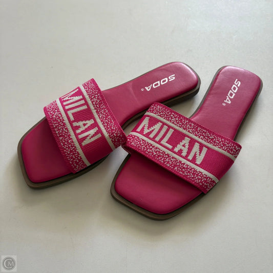 Sandals Flip Flops By Soda In Pink, Size: 6.5