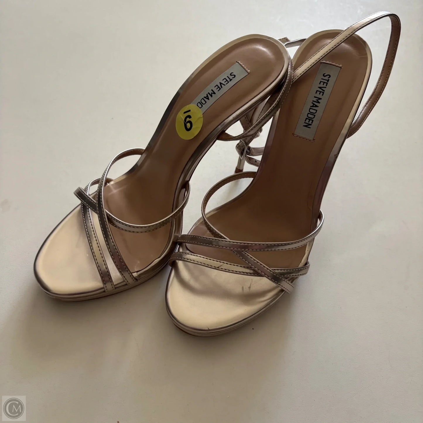 Shoes Heels Kitten By Steve Madden In Silver, Size: 9