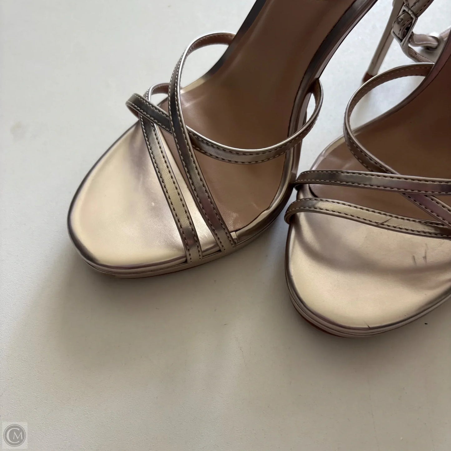Shoes Heels Kitten By Steve Madden In Silver, Size: 9